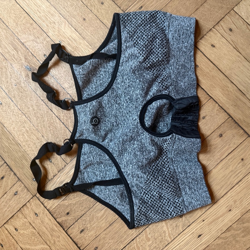 Boob Design Black and Gray nursing Sports Bra - Picture 2 of 2